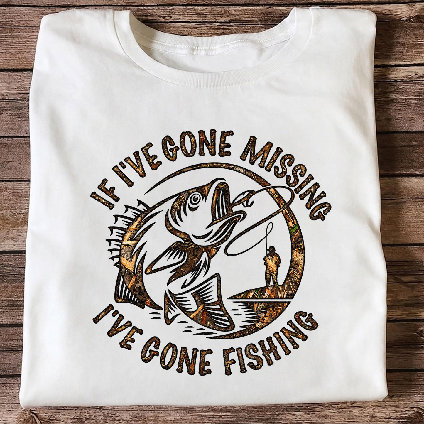If I've Gone Missing I've Gone Fishing Bass Graphic T-Shirt