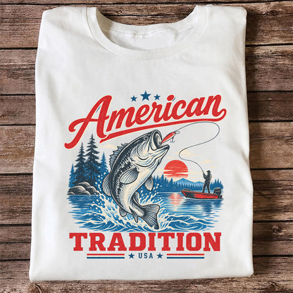 American Tradition Bass Fishing Graphic T-Shirt