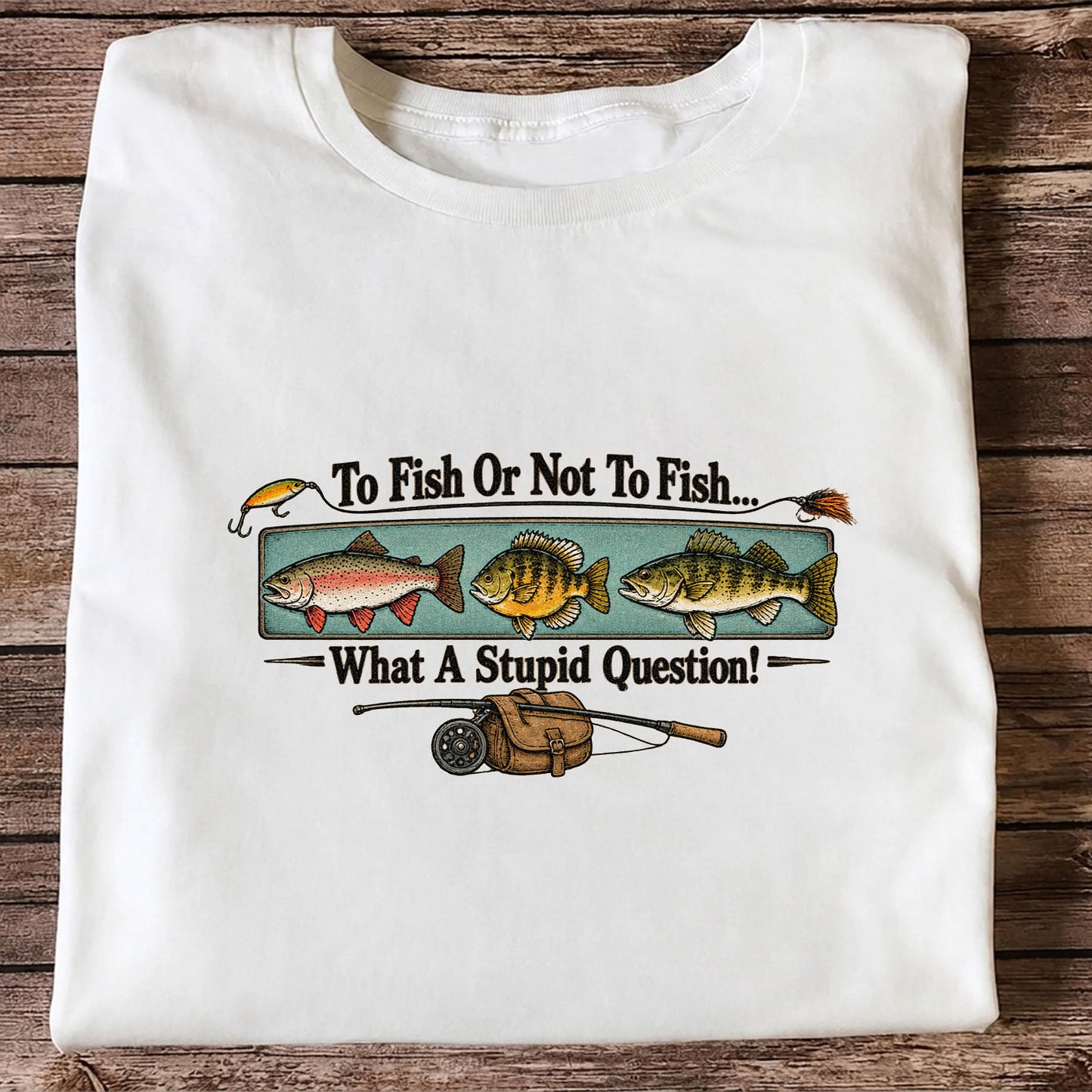 To Fish or Not to Fish What a Stupid Question Funny Fishing T-Shirt