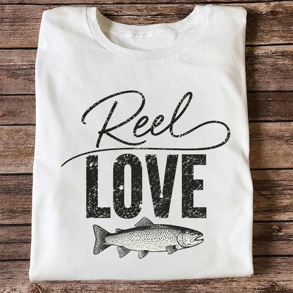 Reel Love Vintage Trout Fishing Graphic T-Shirt