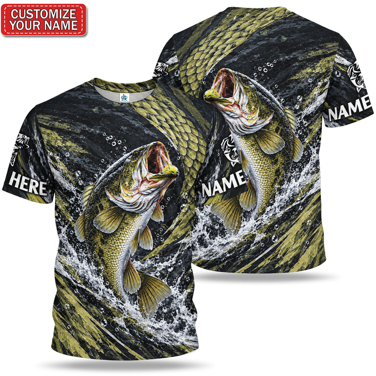 Personalized Largemouth Bass Fishing T-Shirt