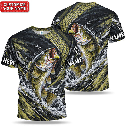 Personalized Largemouth Bass Fishing T-Shirt