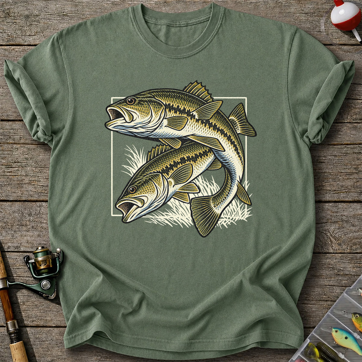 Vintage Bass Fishing Graphic T-Shirt
