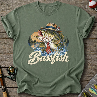 Cowboy Hat Bass Fishing Graphic T-Shirt