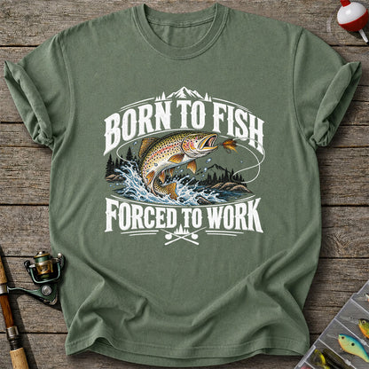 Brown Trout Mountain Lake Fishing Graphic T-Shirt