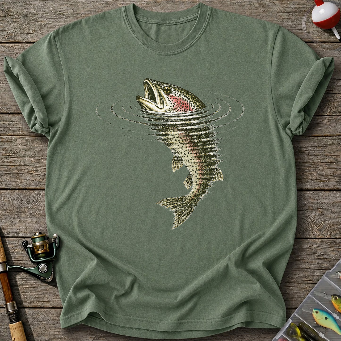 Trout Fishing T-Shirt River Fishing Vintage Angler Tee