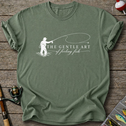 The Gentle Art of Fooling Fish Vintage Fishing Graphic T-Shirt