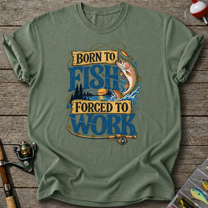 Rainbow Trout Lake Sunset Fishing Graphic T-Shirt