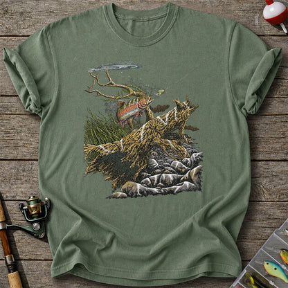 Trout Fishing T-Shirt  Fly Fishing River Tee