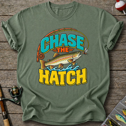 Chase the Hatch Brown Trout Fly Fishing T-Shirt