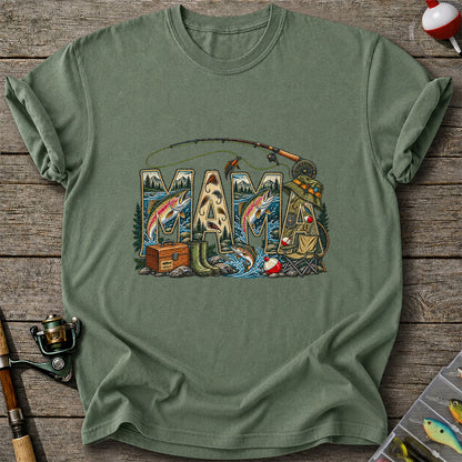 Mama Rainbow Trout Fly Fishing Vintage Graphic T-Shirt