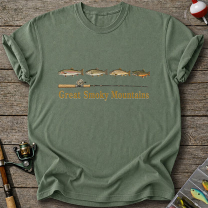 Great Smoky Mountains Trout Fishing T-Shirt