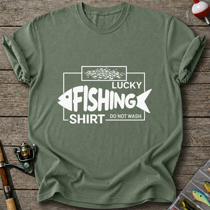 Lucky Fishing Shirt Do Not Wash Funny Fish Graphic T-Shirt
