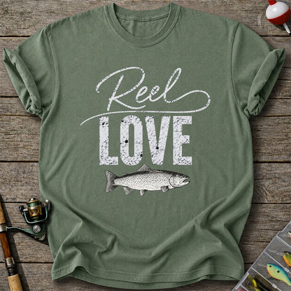 Reel Love Vintage Trout Fishing Graphic T-Shirt