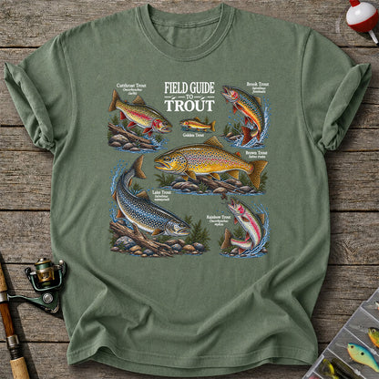 Field Guide to Trout Fishing Species Graphic T-Shirt