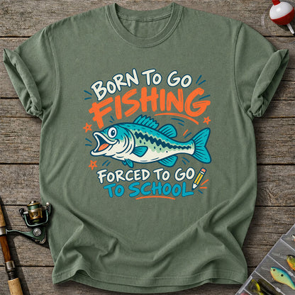 Funny Fish Fishing Graphic T-Shirt for Back to School