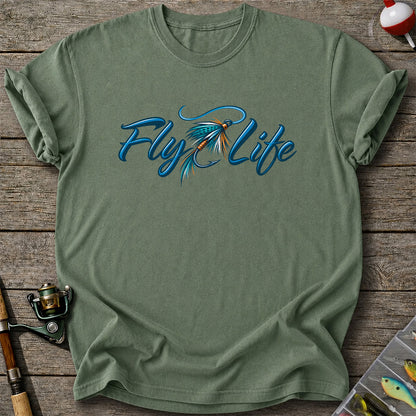 Fly Life Fishing Lure Graphic T-Shirt