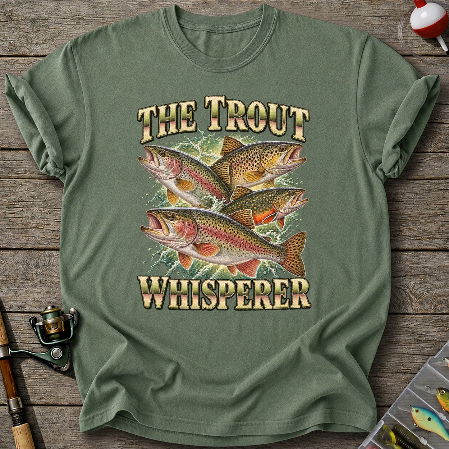 The Trout Whisperer Freshwater Fishing Graphic T-Shirt