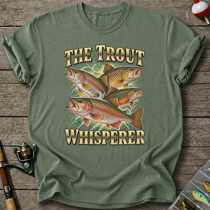 The Trout Whisperer Freshwater Fishing Graphic T-Shirt