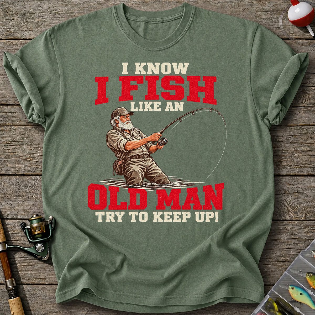Vintage Angler Fly Fishing Graphic T-Shirt