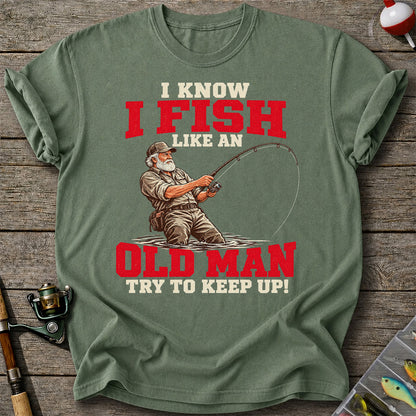 Vintage Angler Fly Fishing Graphic T-Shirt