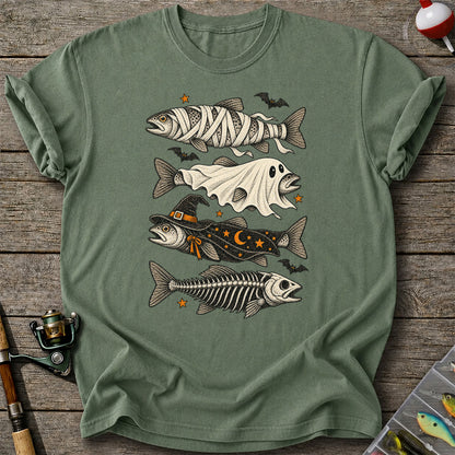 Halloween Costume Fish Spooky Fishing Graphic T-Shirt