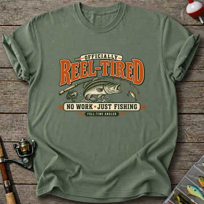 Retired Bass Fishing No Work Graphic T-Shirt