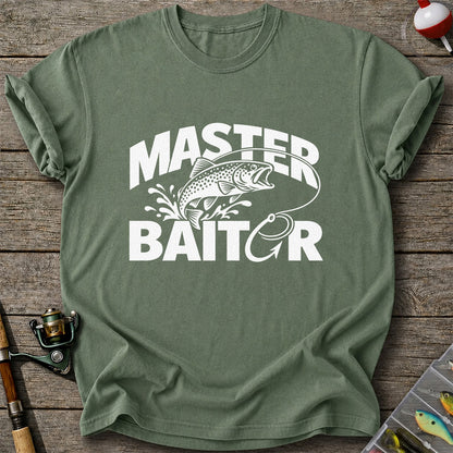 Master Baiter Funny Trout and Fishing Hook T-Shirt