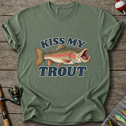 Kiss My Trout Funny Trout Fishing T-Shirt