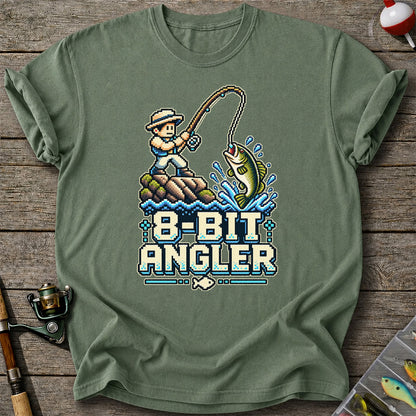 8-Bit Angler Pixel Art Bass Fishing Graphic T-Shirt