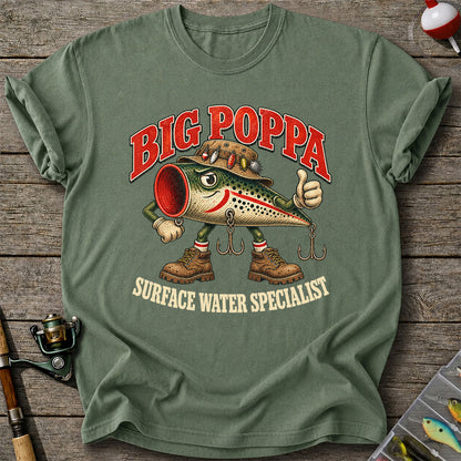 Big Poppa Surface Water Specialist Fishing Lure Graphic T-Shirt