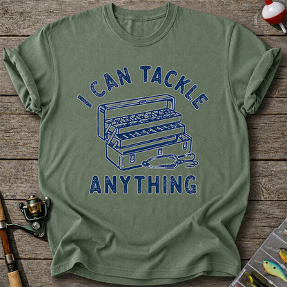I Can Tackle Anything Tackle Box Funny Fishing T-Shirt
