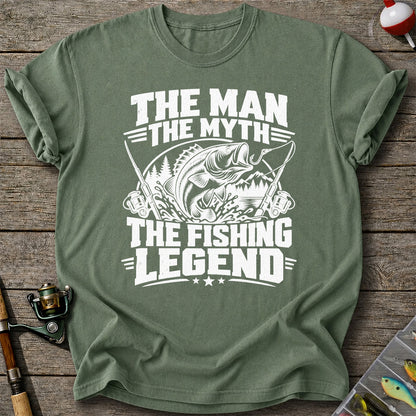 The Man The Myth The Fishing Legend Bass Graphic T-Shirt