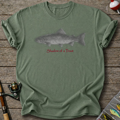 Shadow of a Trout Minimalist Trout Fishing Graphic T-Shirt