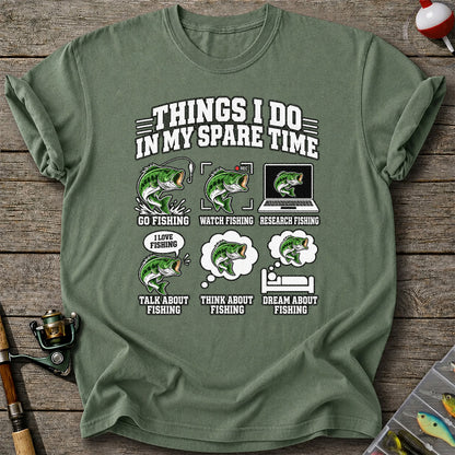 Things I Do in My Spare Time Funny Bass Fishing T-Shirt