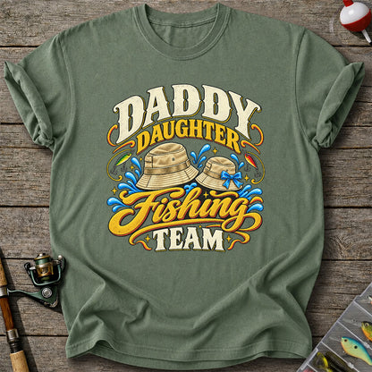 Dad Daughter Fishing Team Family Fishing Graphic T-Shirt