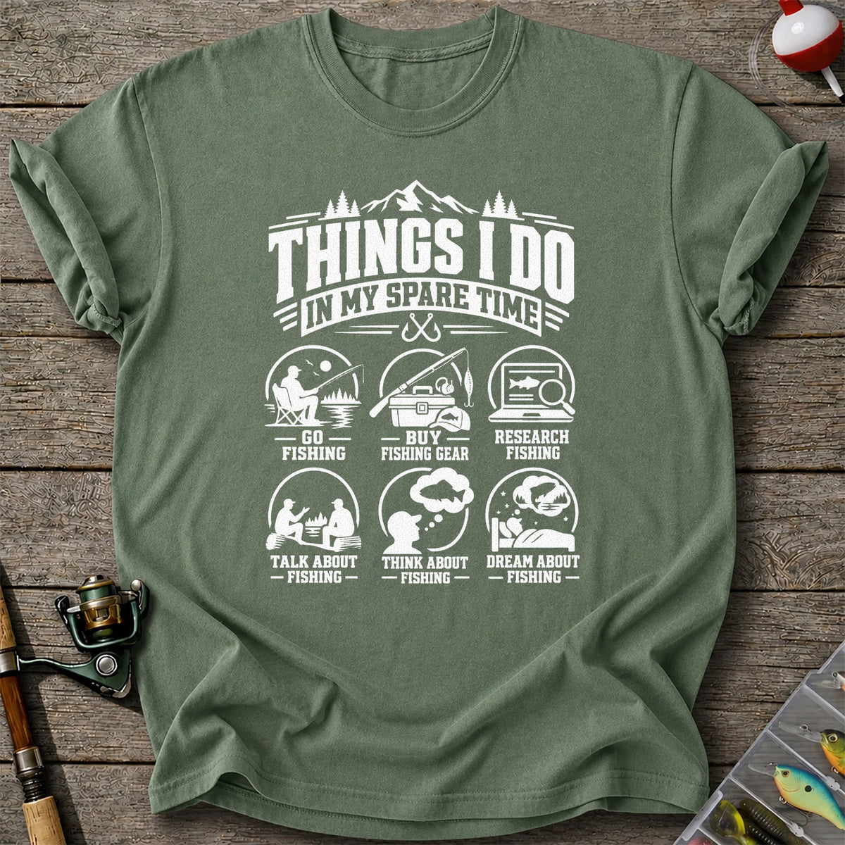 Things I Do in My Spare Time Funny Fishing T-Shirt