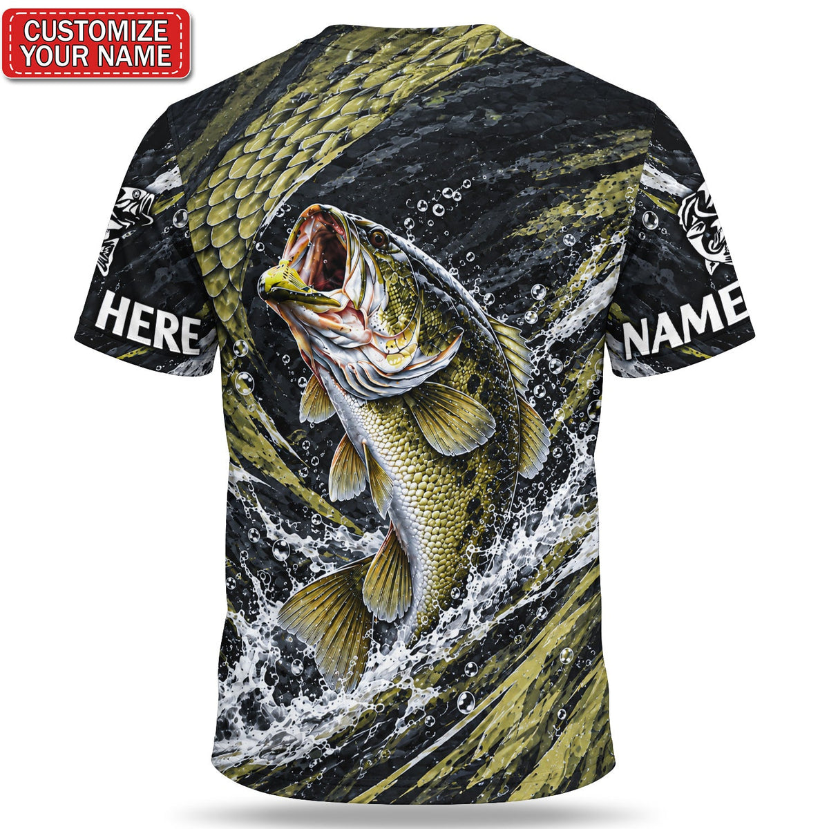 Personalized Largemouth Bass Fishing T-Shirt