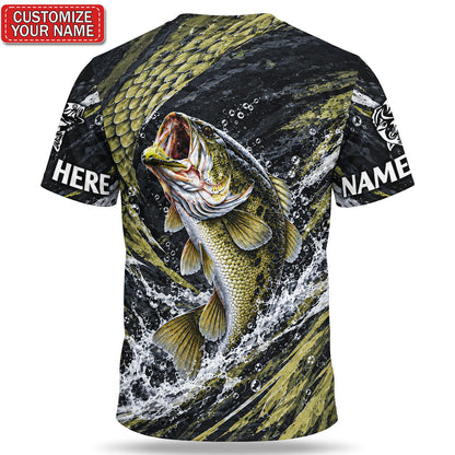 Personalized Largemouth Bass Fishing T-Shirt