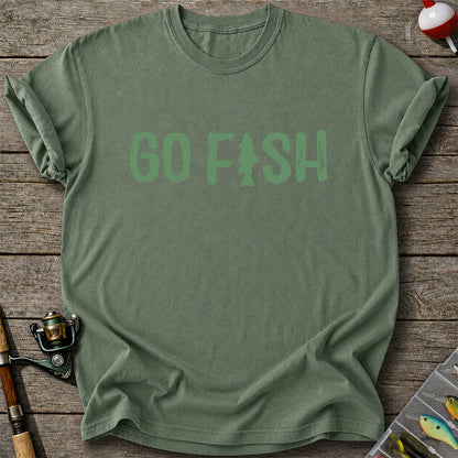 Go Fish Funny Fishing Graphic T-Shirt