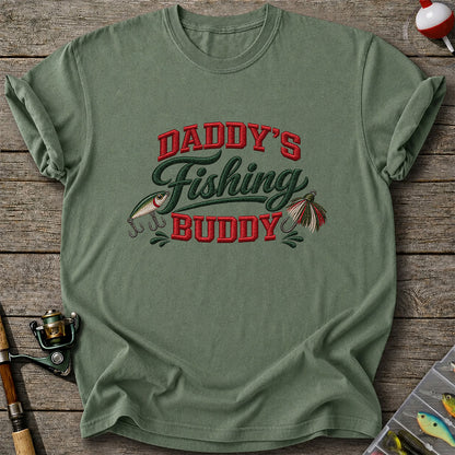 Daddy's Fishing Buddy Funny Fishing Graphic T-Shirt