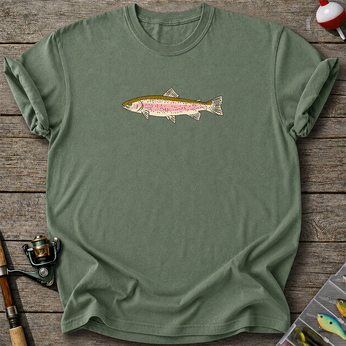 Rainbow Trout Freshwater Fishing Graphic T-Shirt