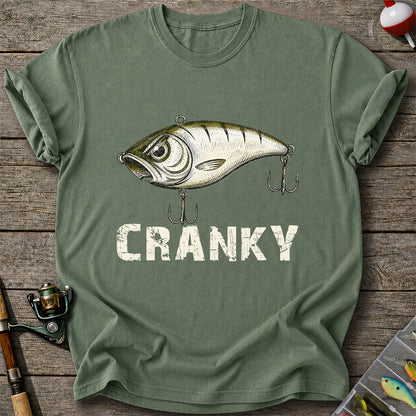 Cranky Vintage Crankbait Fishing Lure Graphic T-Shirt