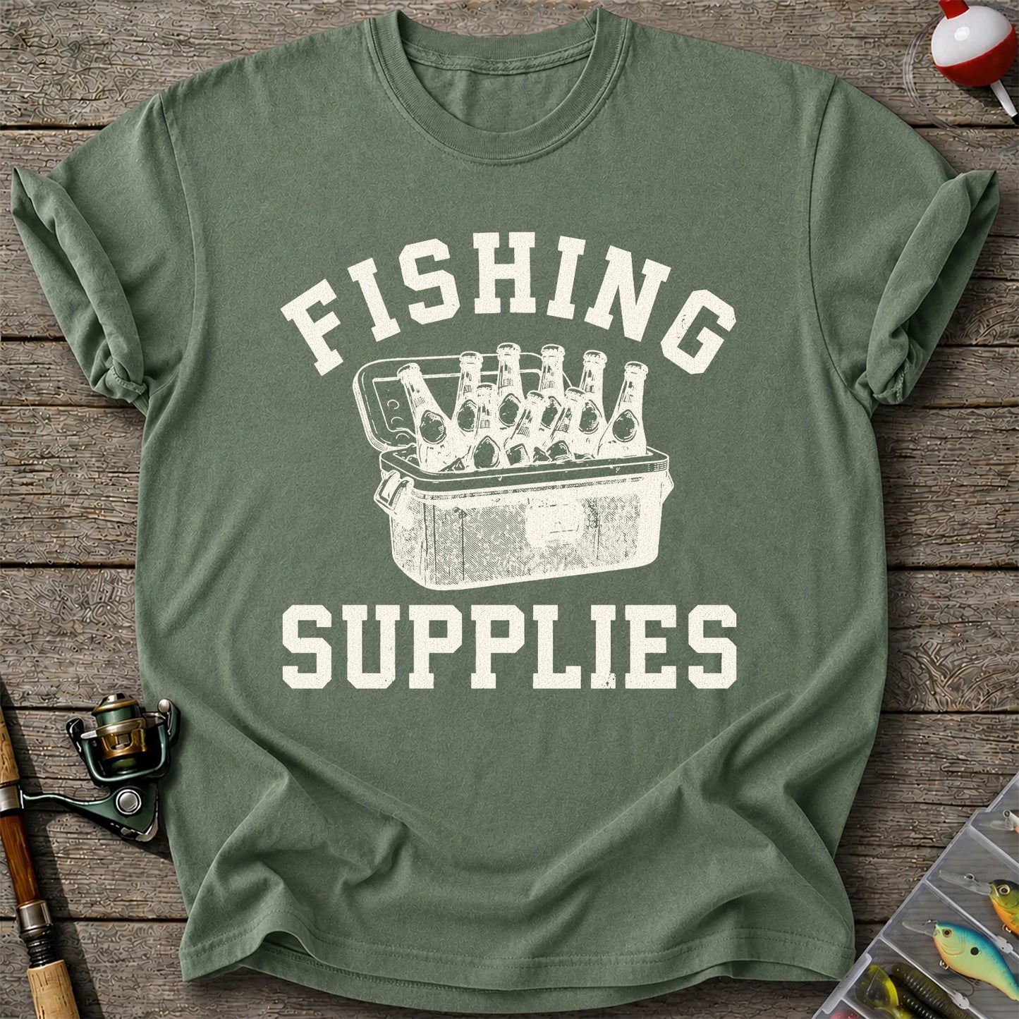 Fishing Supplies T-Shirt Funny Fishing Gift for Fisherman