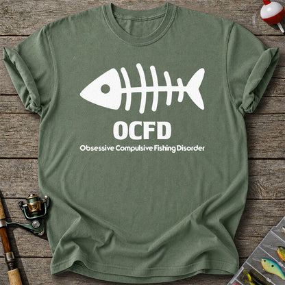 Funny Fish Skeleton Fishing Graphic T-Shirt