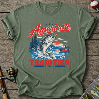 American Tradition Bass Fishing Graphic T-Shirt