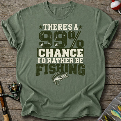 Ninety Nine Percent Fishing Graphic T-Shirt