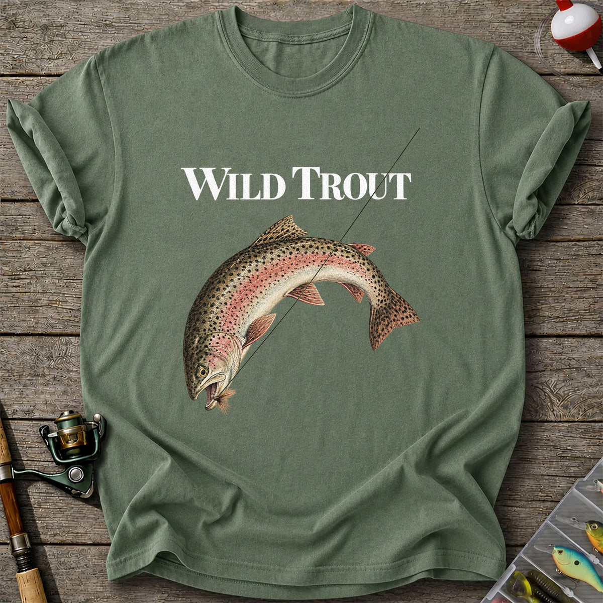 Wild Trout Rainbow Trout Fishing Graphic T-Shirt