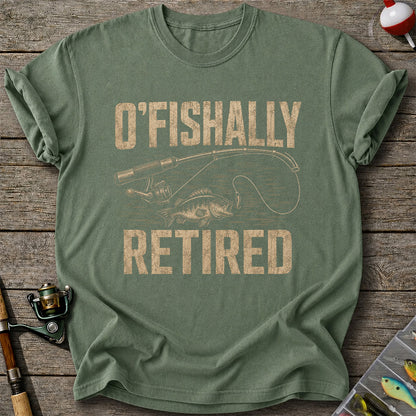 O'Fishally Retired T-Shirt Bass Fishing Retirement Gift for Fisherman