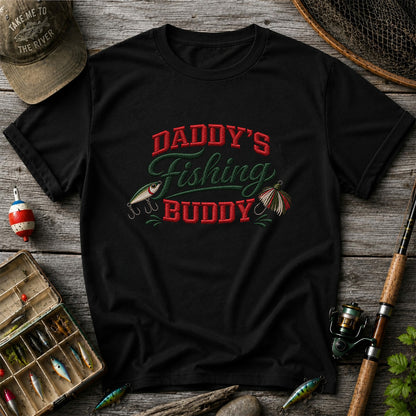 Daddy's Fishing Buddy Funny Fishing Graphic T-Shirt
